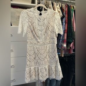 Saylor white lace dress. Tags on, never been worn!